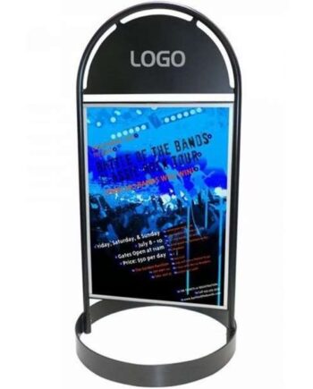 Gotik Circle Gadeskilt Med Logoplade