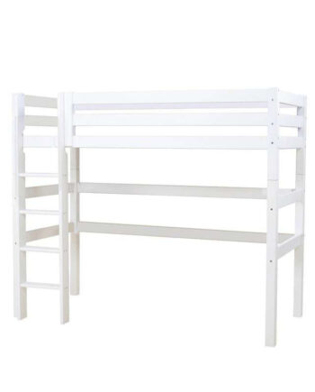 Hoppekids Eco Luxury Højseng 90x200 Fleksibel Indlægsbund Hvid