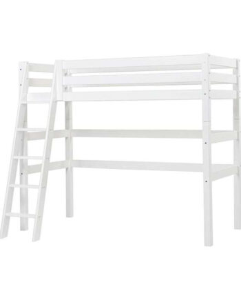 Hoppekids Eco Luxury Højseng 90x200 Skrå Stige Hvid