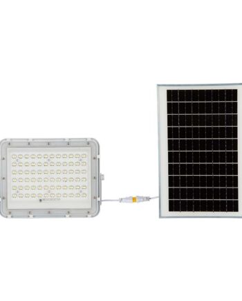 Led Solar Projektør 120w 6400k 12000 Mah Batteri Kabel Smart Fjernbetjening Hurtig Opladning Hvid Kulør : Kold