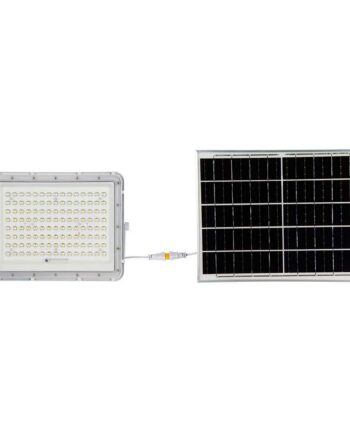 Led Solar Projektør 180w 6400k 16000 Mah Batteri Kabel Smart Fjernbetjening Hurtig Opladning Hvid Kulør : Kold