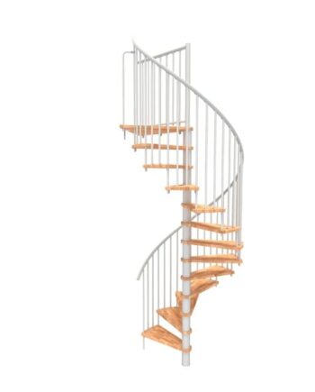 Minka Spiral Smart Spindeltrappe Hvid ø120 Bøg