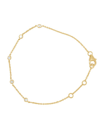 Petite Fashion Diamant Armbånd Guld Alt Guld