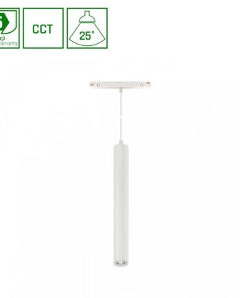 12w Dæmpbar Shift Smart Hangit Nedhængt Skinne Lys  Hvid ø40x297 90cm Kabel Cct Dim Zigbee Dæmpbar : Via Smart Home Kulør : Cct Varm Til Kold Hvid