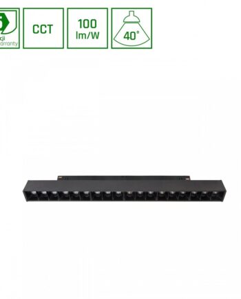 17w Dæmpbar Shift Smart Grid Skinne Lys 3cm  Cct Sort Zigbee Dæmpbar : Via Smart Home Kulør : Cct Varm Til Kold Hvid