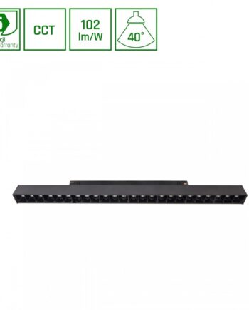 22w Smart Grid Led Skinnespot Til System Shift Cct 2250lm 102lm 44cm Sort Skinnesystem Kulør : Cct Varm Til Kold Hvid
