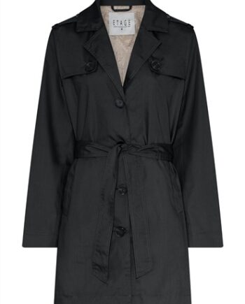 Etage Trenchcoat Mørkeblå