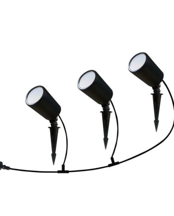 Stk Smart Wifi Rgb Have Spot Med Spyd Ip65 Sort Dæmpbar Virker Med Google Home Alexa Kulør : Rgb  Cct Varm Til Kold Hvid