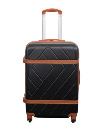 Kuffert Tilbud Hardcase Str Medium Retro Sort Smart Rejsekuffert