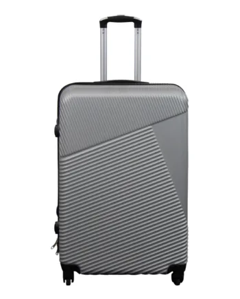 Kuffert Tilbud Hardcase Str Medium Silver Lines Smart Rejsekuffert