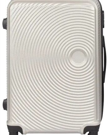 Mellem Kuffert Grå Hardcase Rejsekuffert Eksklusiv Kuffert Med Smart Design