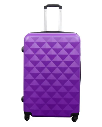 Stor Kuffert Diamant Lilla Hardcase Kuffert Smart Rejsekuffert