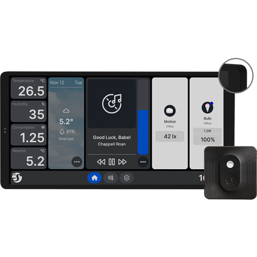 Shelly X2i Vægdisplay Bluetooth   Sort