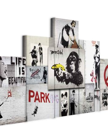 Banksy Street Crimes Billede Lærred 100 100 Akustisk