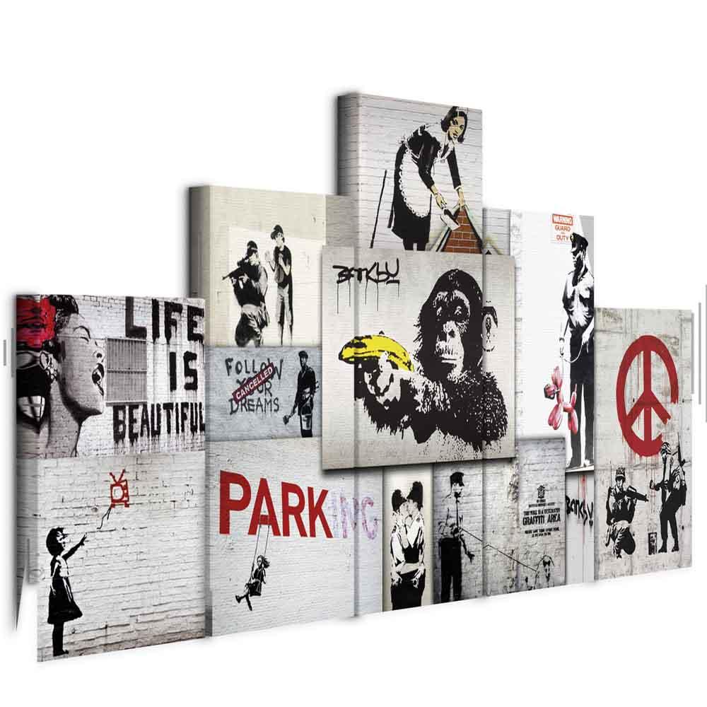 Banksy Street Crimes Billede Lærred 100 100 Akustisk
