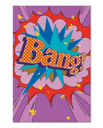 Billede Lærred Comic Street Art Bang Farverig Tekst Livlig Baggrund 120 Akustisk