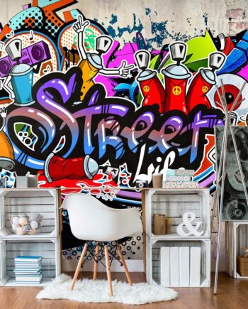 Fototapet Street Game Graffiti Fototapet Til Væg 200 140 Premium
