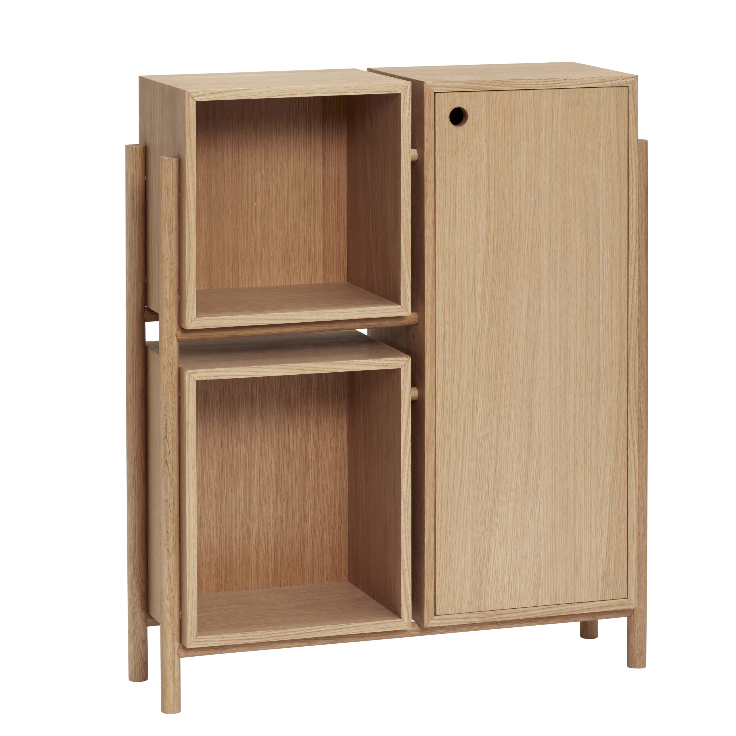 Hbsch Cube Kommode Hylde Egetræ Natur