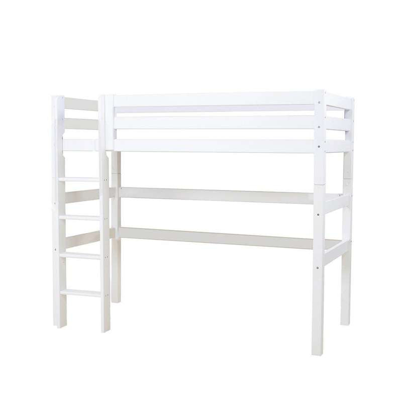 Hoppekids Eco Luxury Højseng 90x200 Fleksibel Indlægsbund Hvid