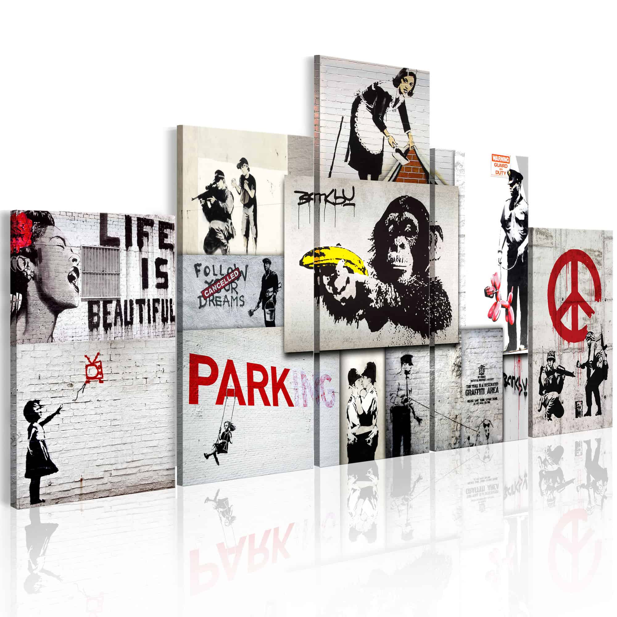 Lærredstryk Street Crimes: Banksy Art