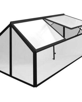 Minidrivhus Sort åbninger 120x80x67cm