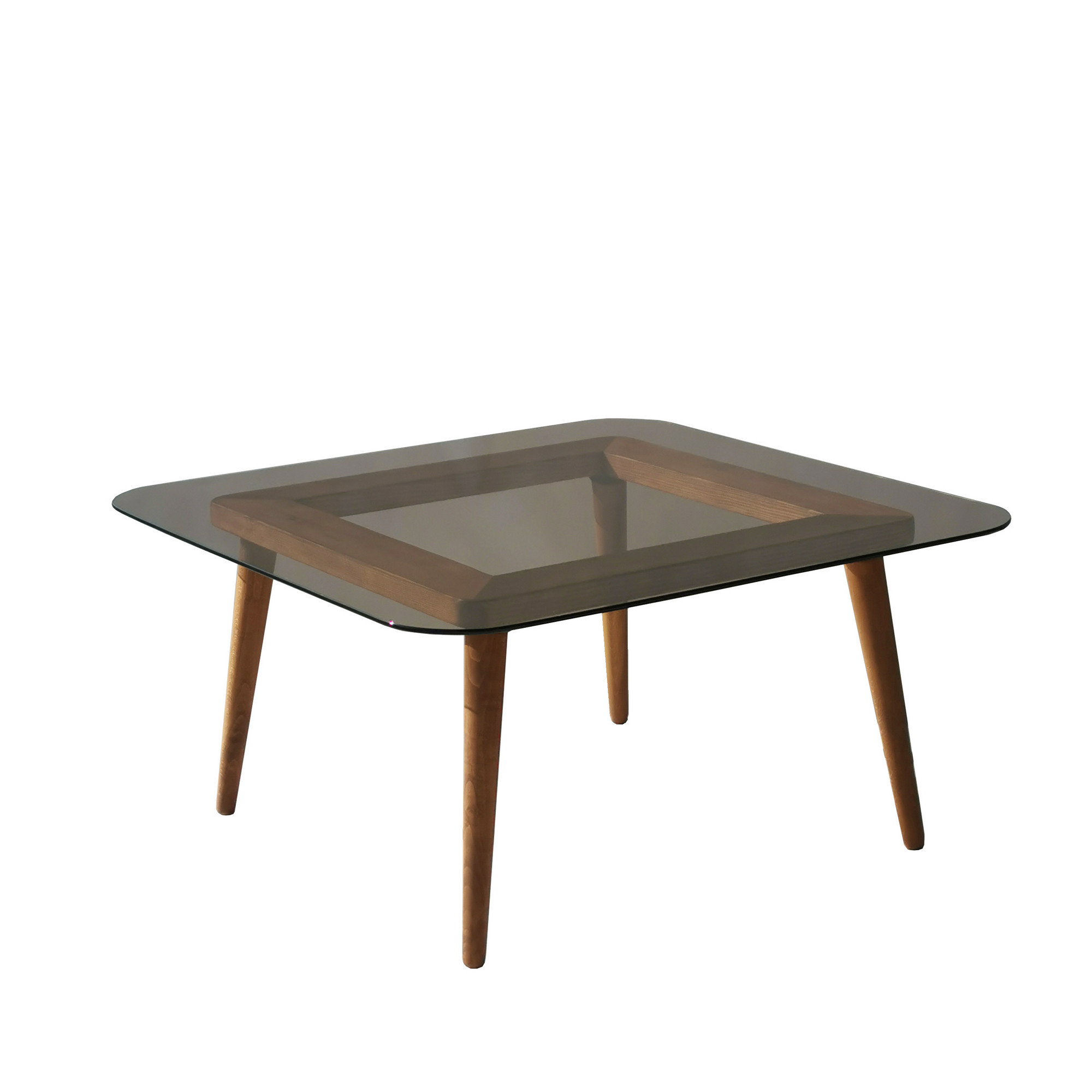 Nordvrk Smart Sofabord Kvadratisk Bronze Glas Fyrretræ Bøgetræ 80x80