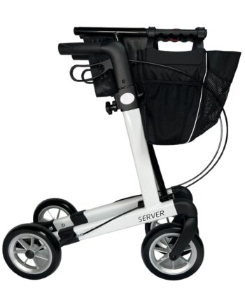 Server Aluminium Rollator Smart Let Klassisk Flotte Farver Bløde Punkterfrie Hjul