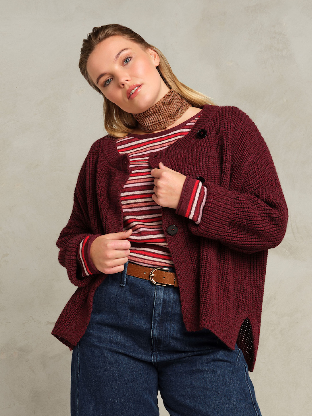 Skovhuus Kvinde Josefine Cardigan Blackberry