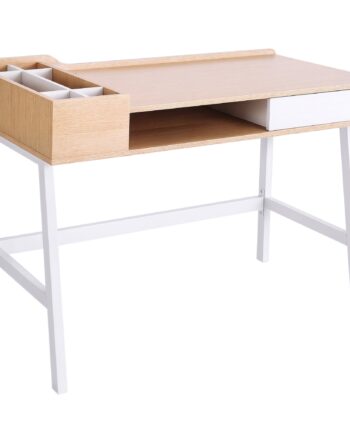 Skrivebord Med Opbevaringsrum Naturlig 100x55x81