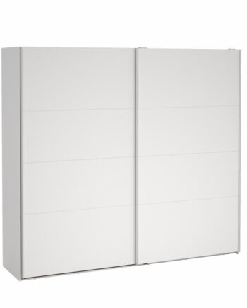 Smart 220x245 Garderobeskab Hvidt Med Skydedøre