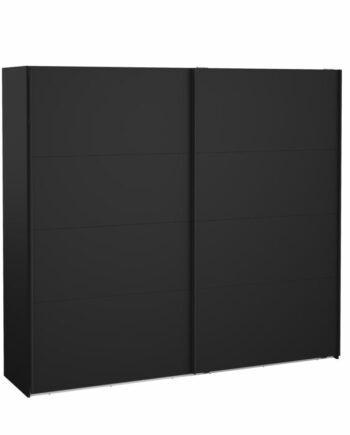 Smart 220x245 Garderobeskab Med Skydedøre Mat Sort