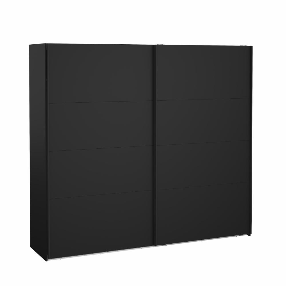 Smart 220x245 Garderobeskab Med Skydedøre Mat Sort