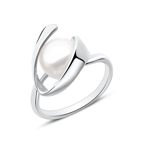 Sølv Ring Med Ferskvandsperle