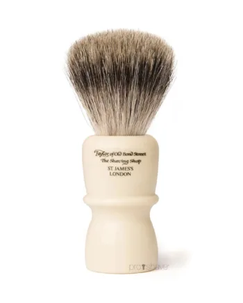 Taylor Old Bond Street Barberkost Pure Badger Classic Høj Ivory