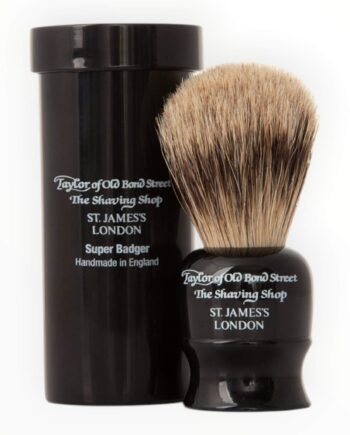 Taylor Old Bond Street Rejsebørste Rør Super Badger Sort