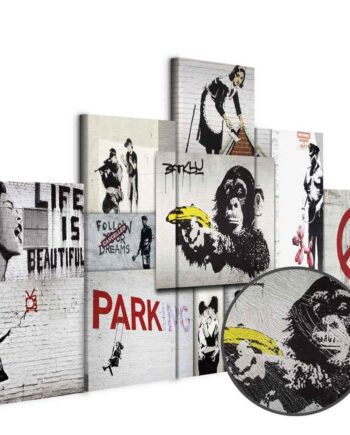 Banksy Street Crimes Billede Lærred 100 200 100 Premium Print