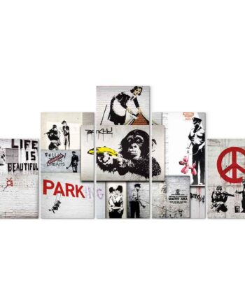 Banksy Street Crimes Billede Lærred 100 200 100 Standard