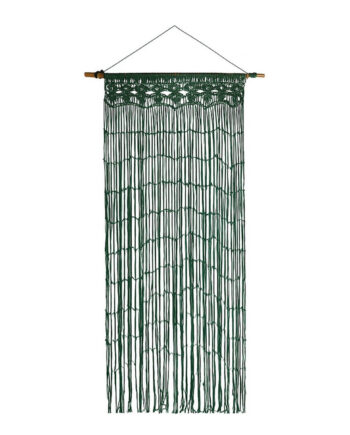 Dørforhæng Macrame Knytning 90x200cm Grøn