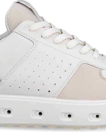 Ecco Street 720 Vandtætte Dame Golfsko Uden Spikes Gravel White Dusty Blue Str Normal