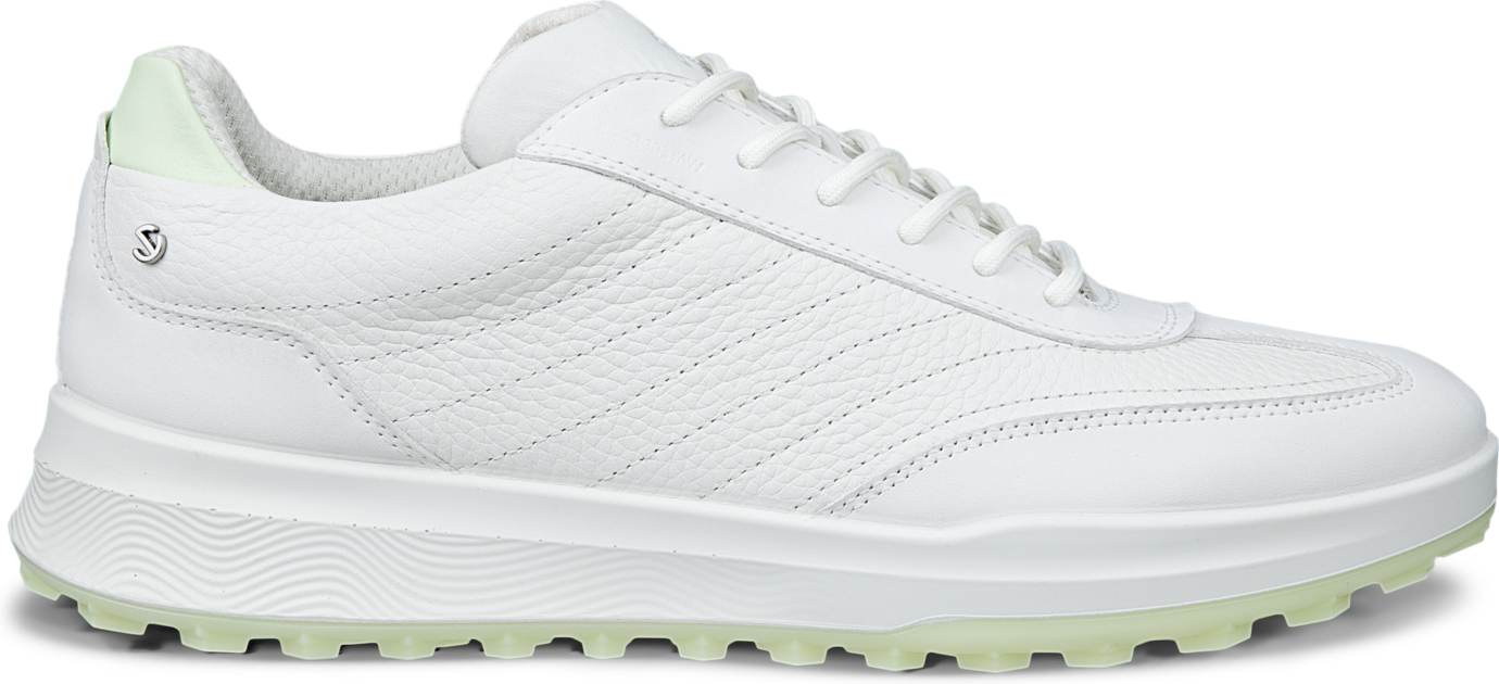 Ecco Street Vibe Vandtætte Dame Golfsko Uden Spikes Shadow White White Lime Cream Str Normal