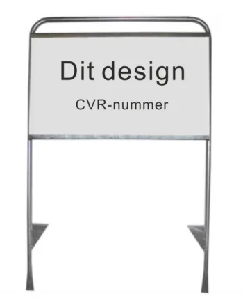 Galvaniseret Stander Med Skilteplade 100x60cm