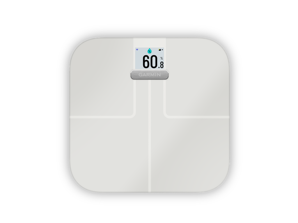 Garmin Index Smart Scale Vægt Der Måler Kropsfedt Vand Bmi Hvid