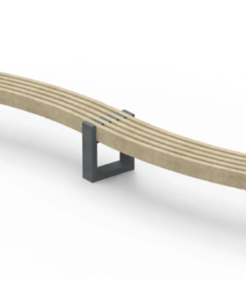 Gova Street Canvas Curved Spline Bueformet Bænk Sort