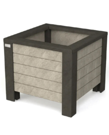 Gova Street Milano Blomsterkrukke Sort Kvadratisk 60x60x50