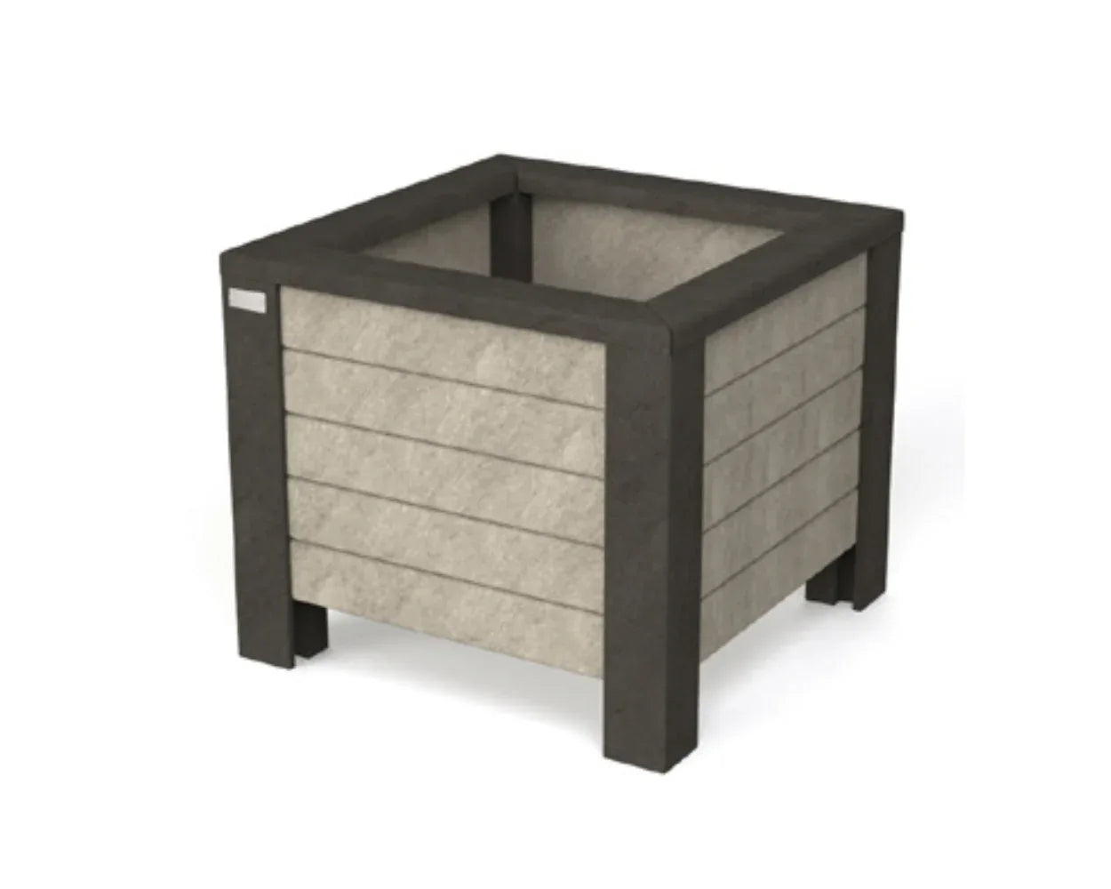 Gova Street Milano Blomsterkrukke Sort Kvadratisk 60x60x50