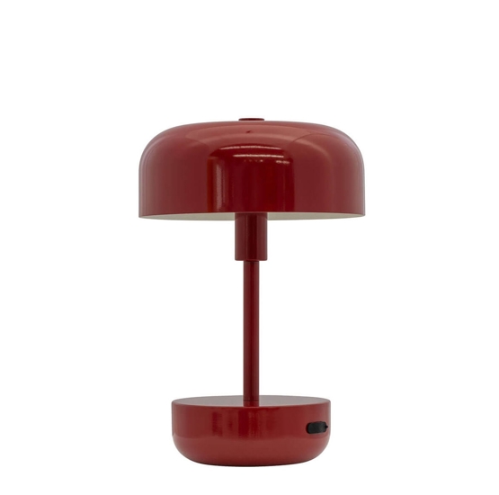 Haipot Portable Bordlampe Batterilampe Mørkerød