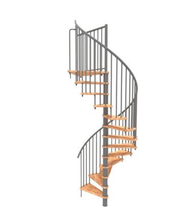 Minka Spiral Smart Spindeltrappe Grå