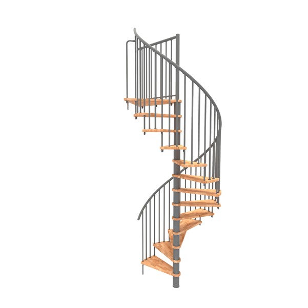 Minka Spiral Smart Spindeltrappe Grå