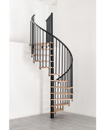 Minka Spiral Smart Spindeltrappe Sort ø100 Bøg