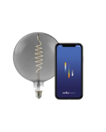 Nordlux Smart E27 G200 Deco 1800 Kelvin 100 Lumen Pære Røgfarvet